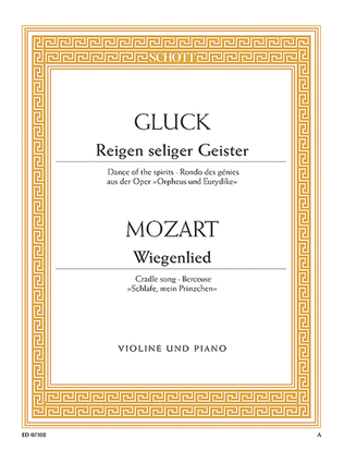 Book cover for Reigen seliger Geister / Wiegenlied (attributed to Mozart), K. 350