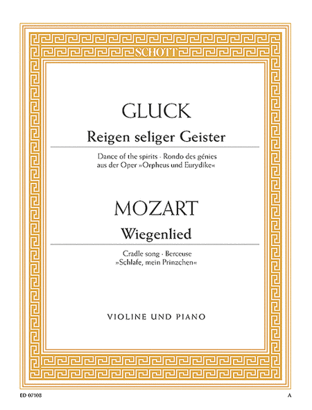Reigen seliger Geister / Wiegenlied (attributed to Mozart), K. 350