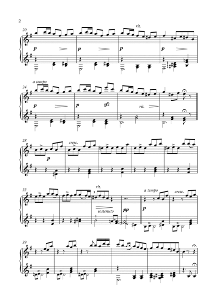 Butterfly a romantic solo by Antonio Manjon (1866-1919) Piano Solo scores gallery preview page 2