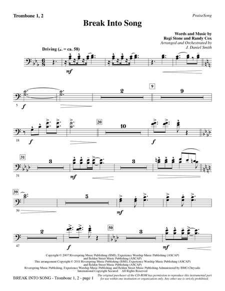 Break Into Song - Trombone 1 & 2