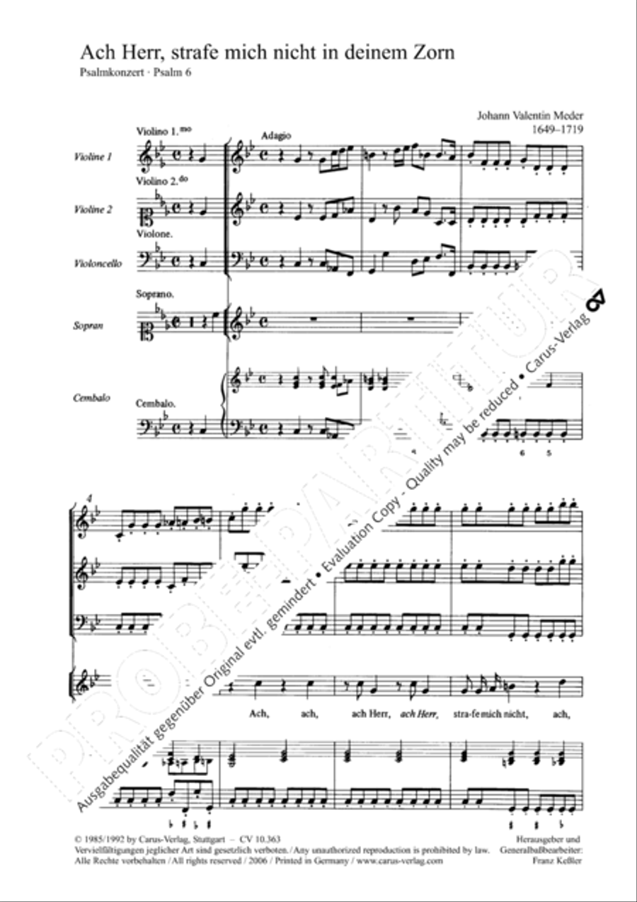 O Lord, punish me not (Ach Herr, strafe mich nicht) Soprano Voice scores gallery preview page 5