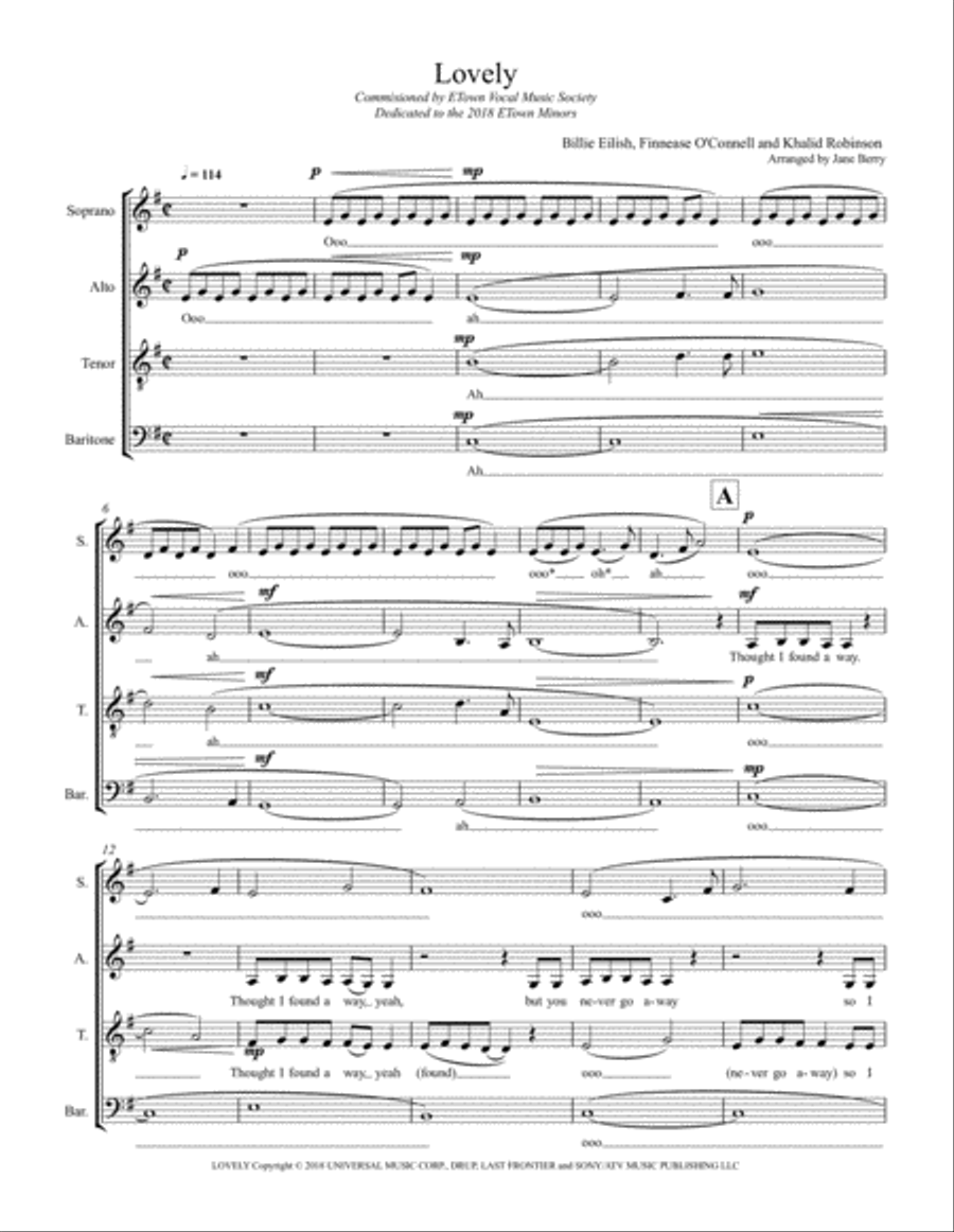 Lovely 4-Part scores gallery preview page 1
