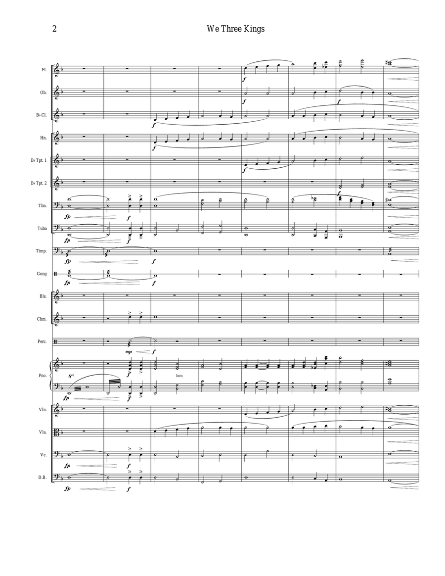 We Three Kings We Three Kings Full Orchestra scores gallery preview page 2