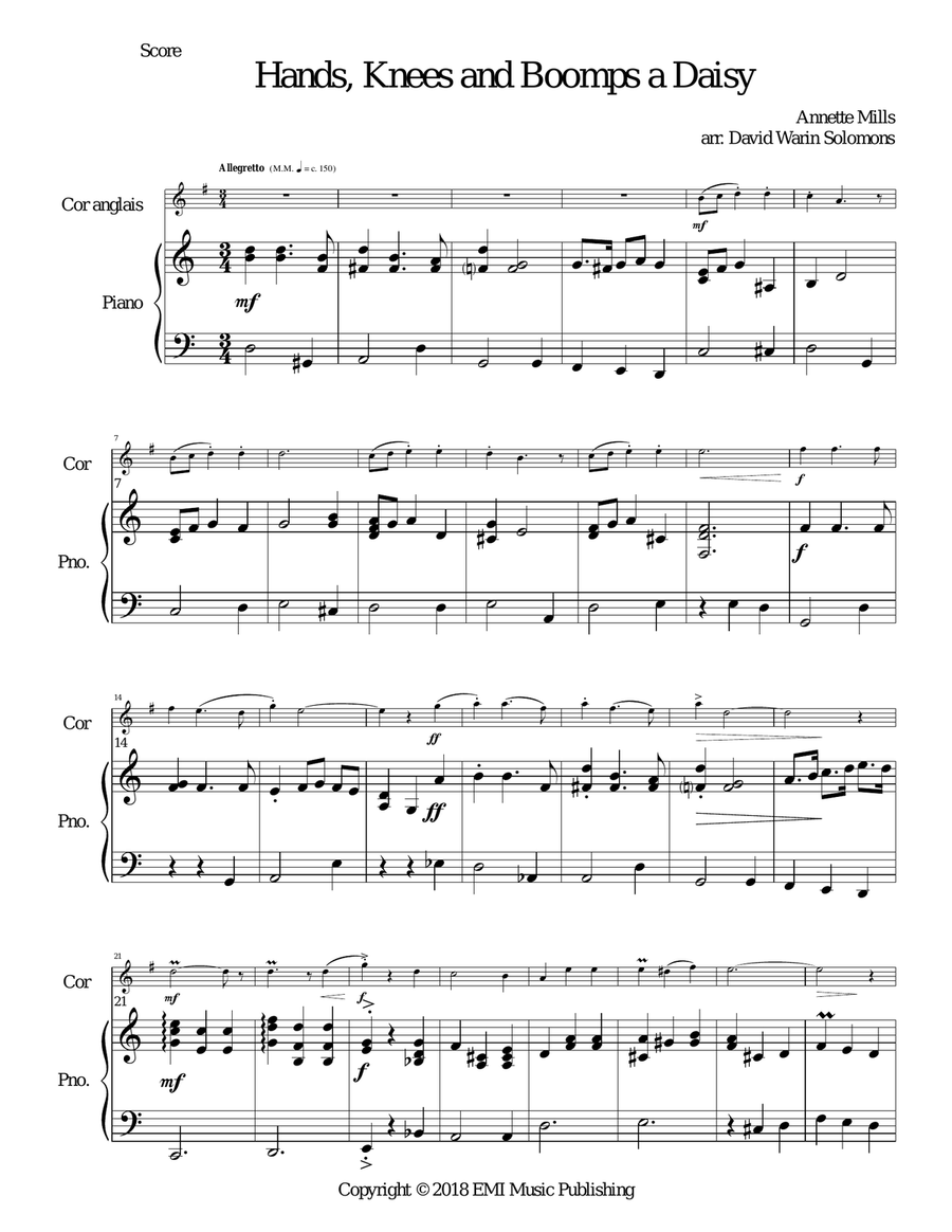 Boomps A Daisy English Horn scores gallery preview page 1