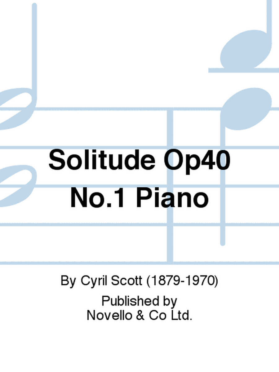 Solitude Op40 No.1 Piano