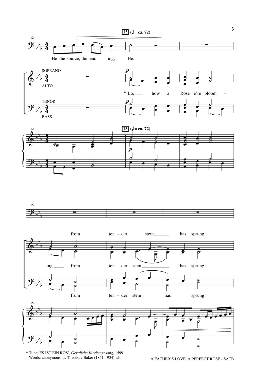 A Father's Love, A Perfect Rose 4-Part scores gallery preview page 2
