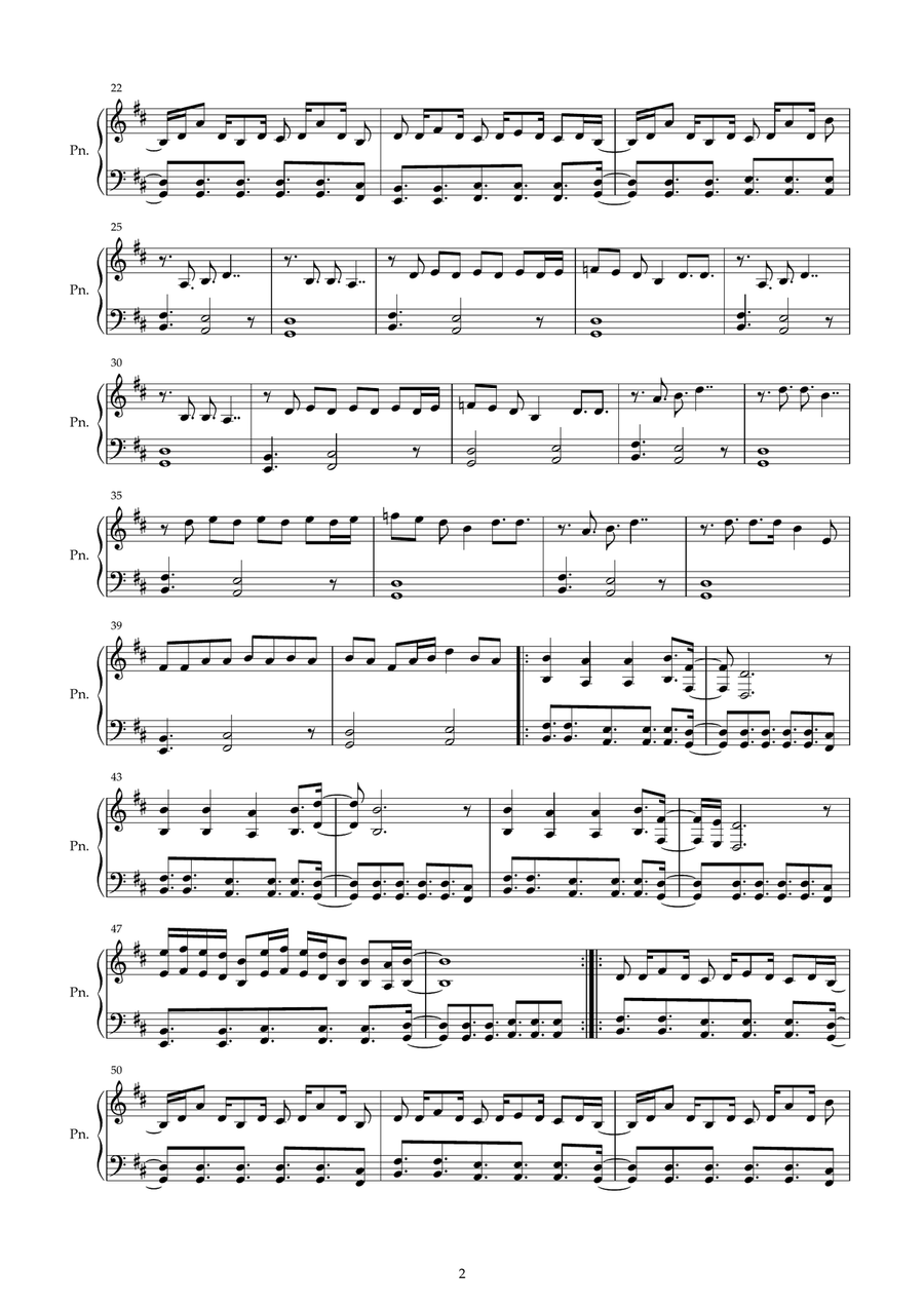 Lay Me Down Piano Solo scores gallery preview page 2