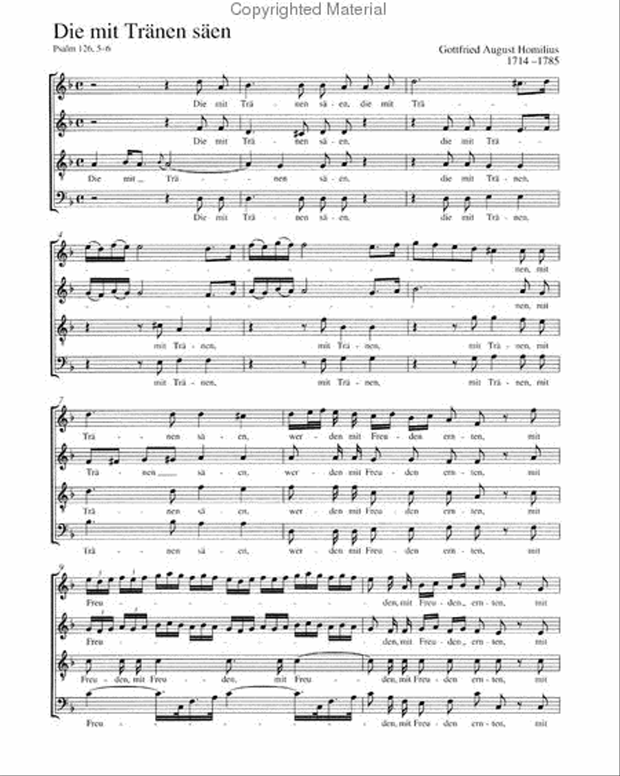 He who weeping soweth (Die mit Tranen saen) 4-Part scores gallery preview page 10
