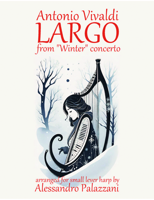 Book cover for Largo from Winter concerto - for small lever harp