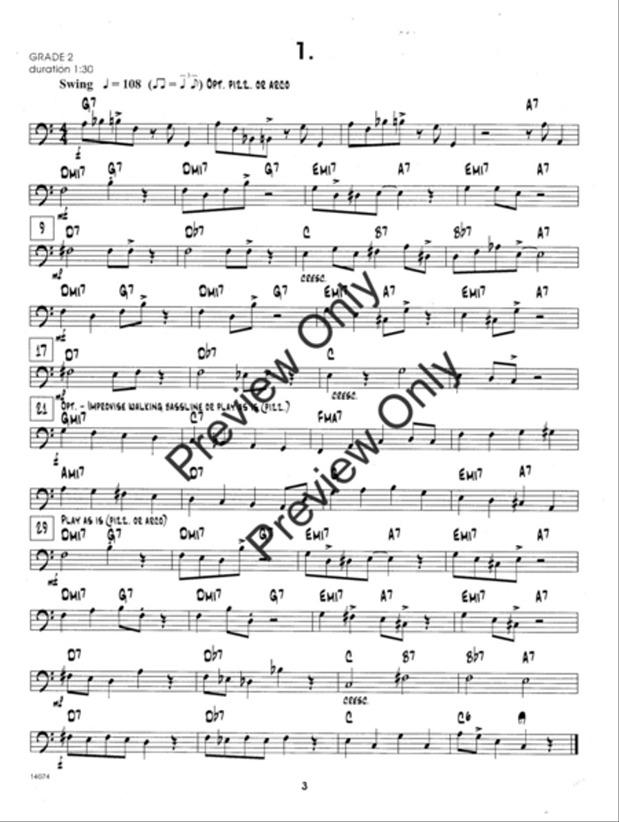 Jazz Solos For Bass, Volume 1 Double Bass scores gallery preview page 3