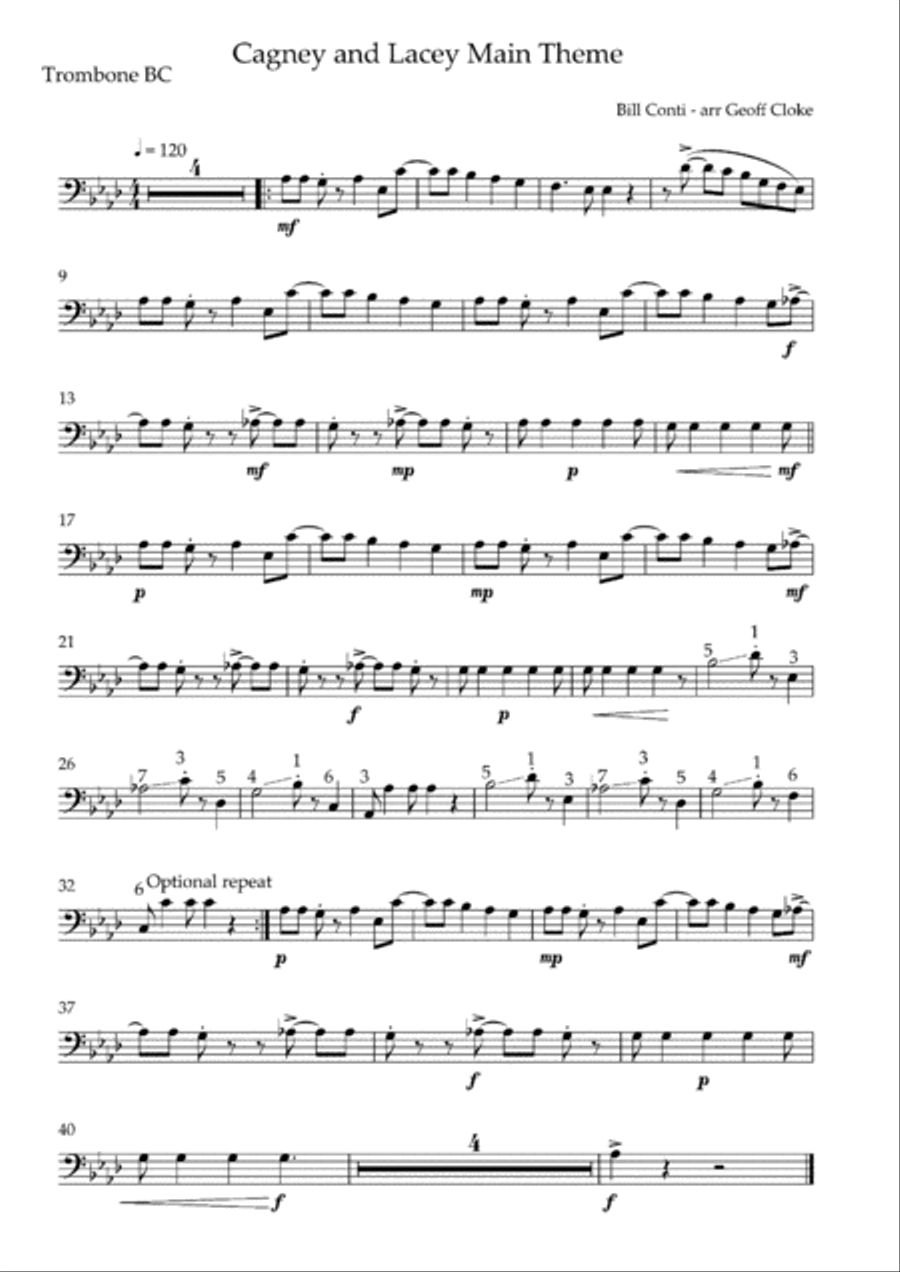 Cagney And Lacey Theme Brass Ensemble scores gallery preview page 5