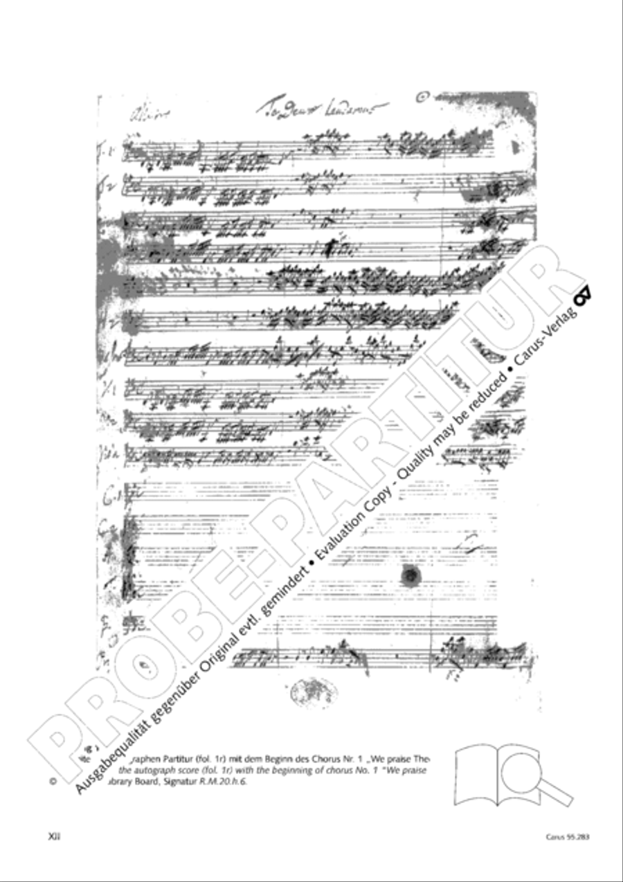 Te Deum for the Victory of Dettingen SSATB scores gallery preview page 13