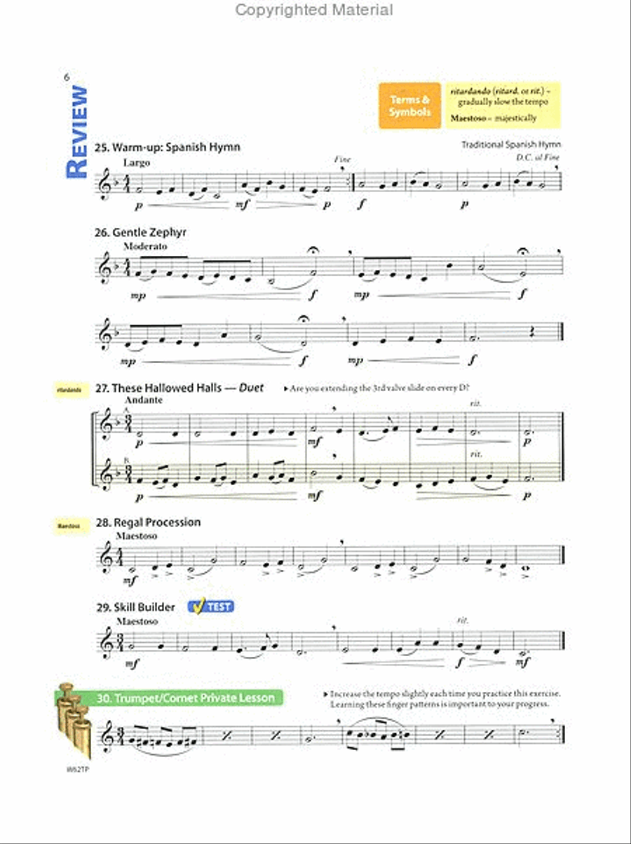 Tradition of Excellence Book 2 - Bb Trumpet/Cornet Concert Band Methods scores gallery preview page 5