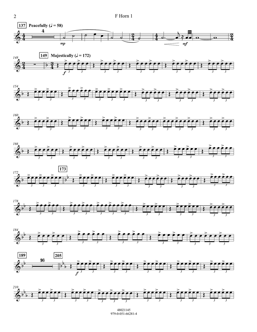 Meridian - F Horn 1 Meridian - F Horn 1 Concert Band scores gallery preview page 2