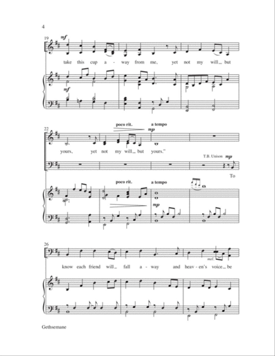 Gethsemane with The Power of the Cross 4-Part scores gallery preview page 4