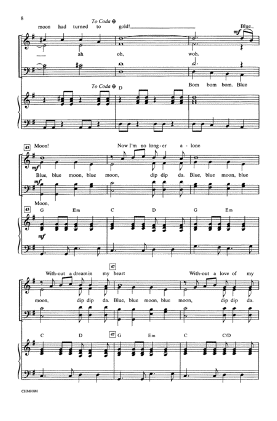 Blue Moon A Cappella scores gallery preview page 6