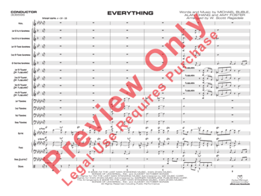 Everything (score only) Jazz Ensemble scores gallery preview page 4