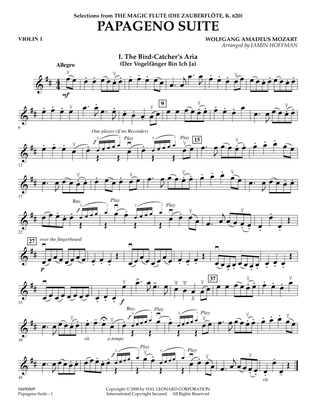 Papageno Suite - Violin 1