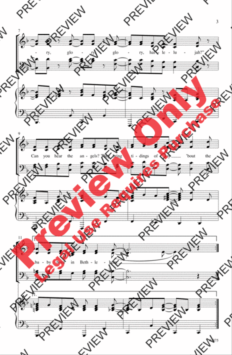 Can You Hear the Angels? 4-Part scores gallery preview page 3