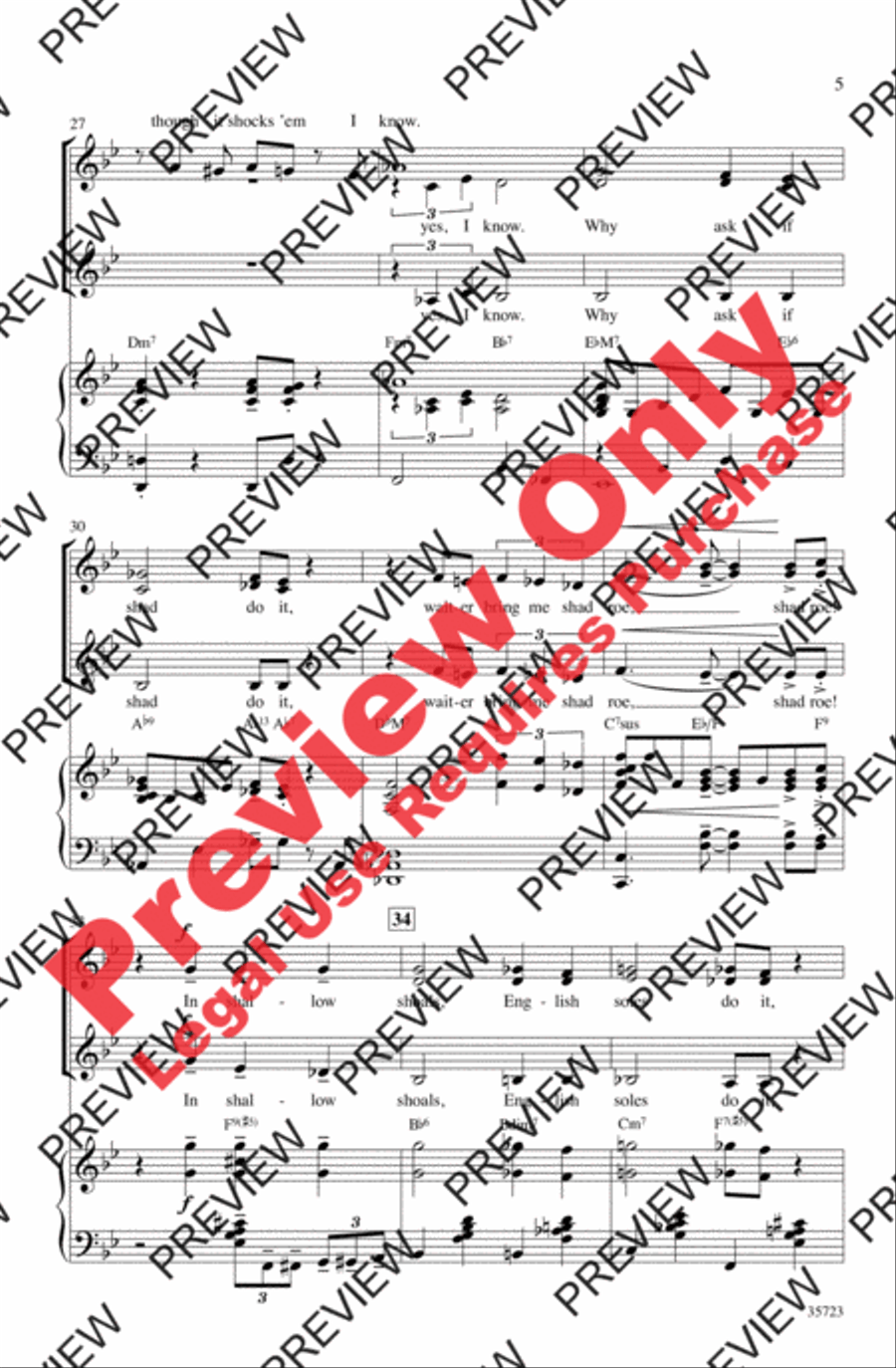 Let's Fall in Love Women's Choir scores gallery preview page 5