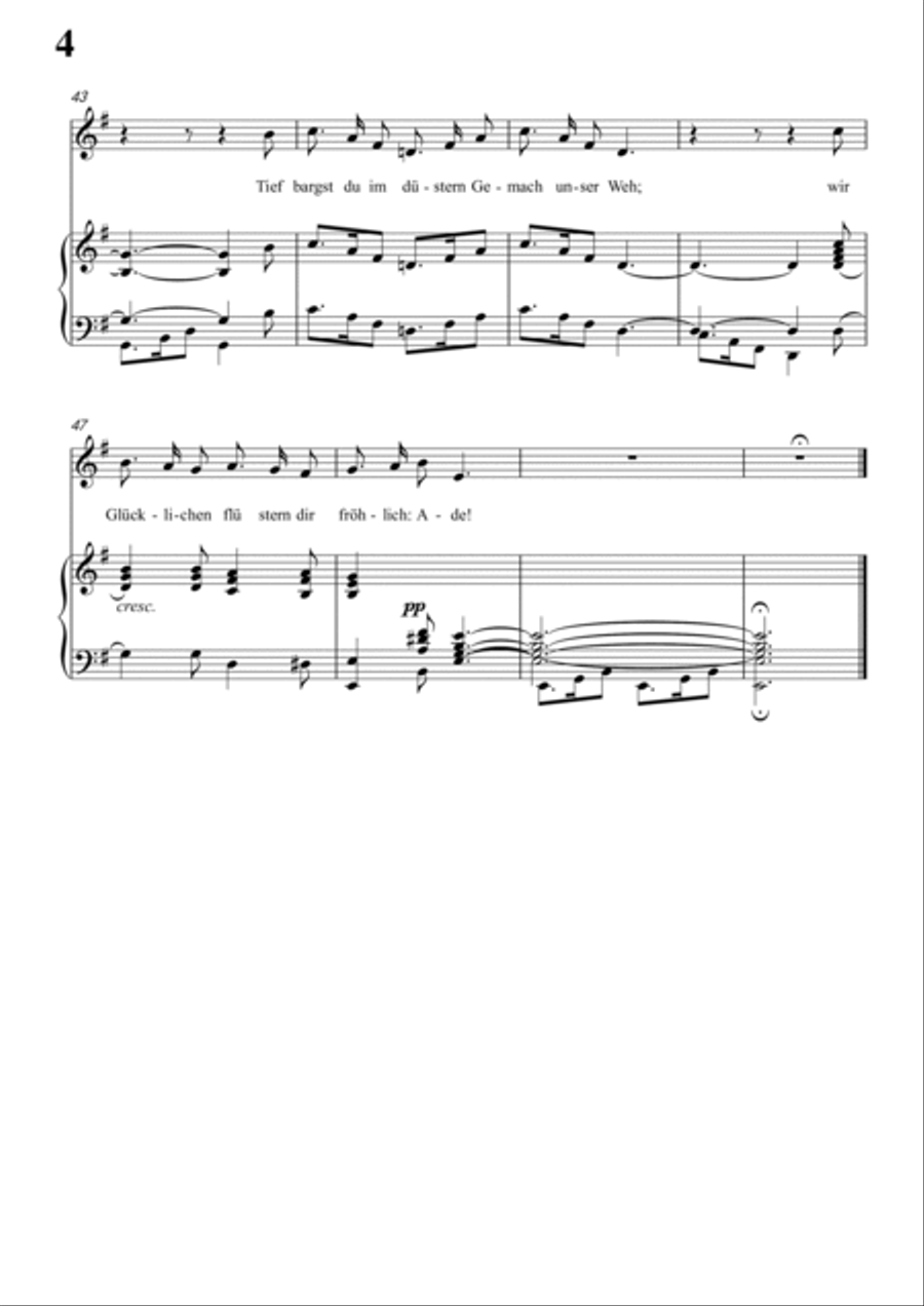 Schubert-Der Geistertanz, in e minor,for Vocal and Piano Voice scores gallery preview page 5