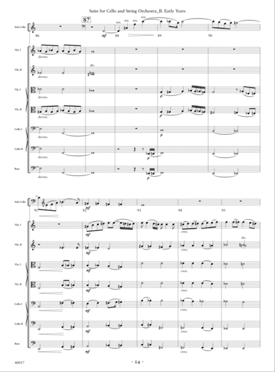 Suite for Cello and String Orchestra String Orchestra scores gallery preview page 15