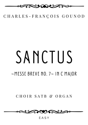 Gounod - Sanctus from Messe breve No.7 for SATB & Organ - Easy