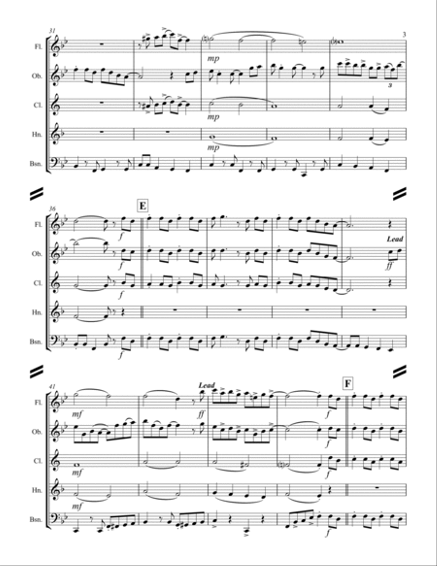 A Marshmallow World Woodwind Quintet scores gallery preview page 4