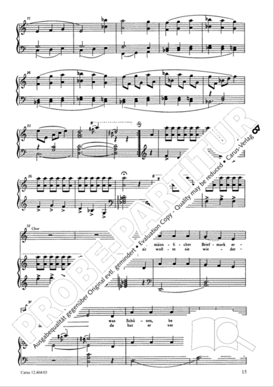 Zughart: Ringelnatz-Lieder Choir scores gallery preview page 15