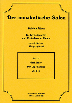 Book cover for Der Vogelhändler-Medley (für Streichquartett)