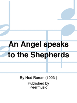 Book cover for An Angel speaks to the Shepherds