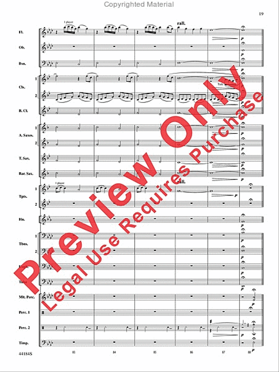 Hsien Concert Band scores gallery preview page 19