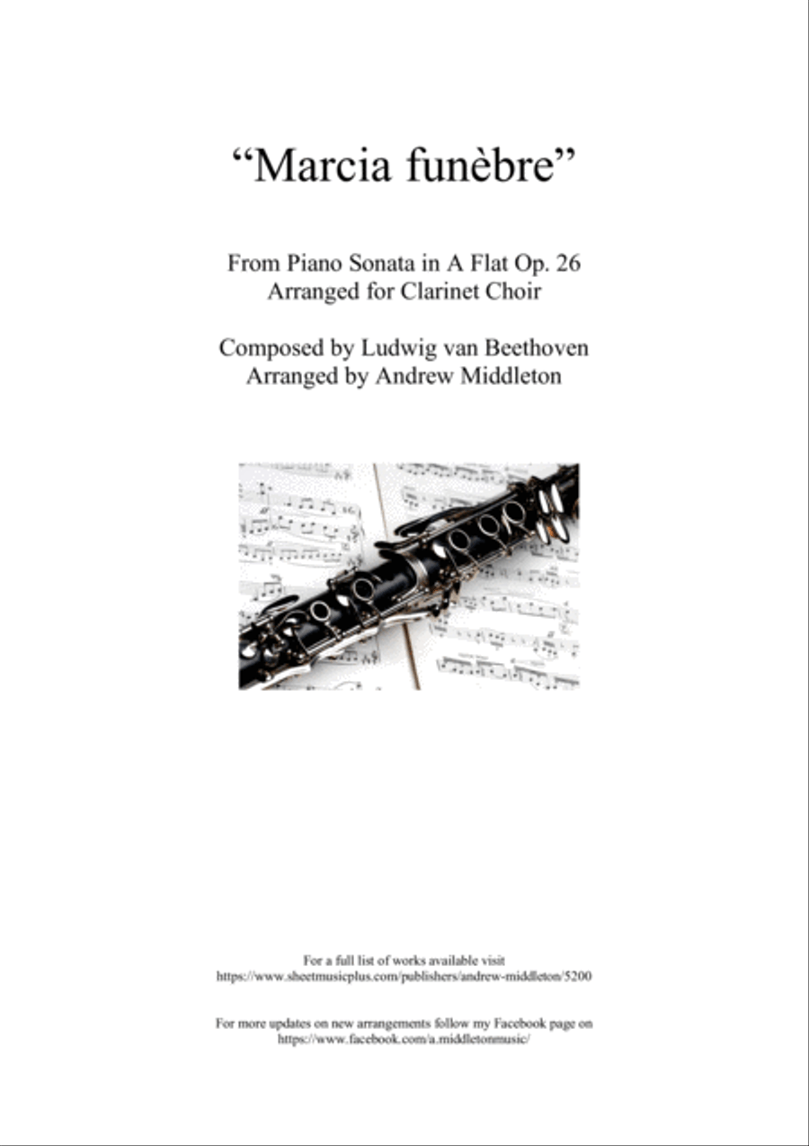 Marcia Funebra arranged for Clarinet Choir Clarinet Choir scores gallery preview page 1