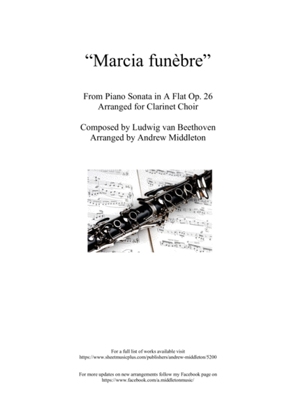 Marcia Funebra arranged for Clarinet Choir image number null