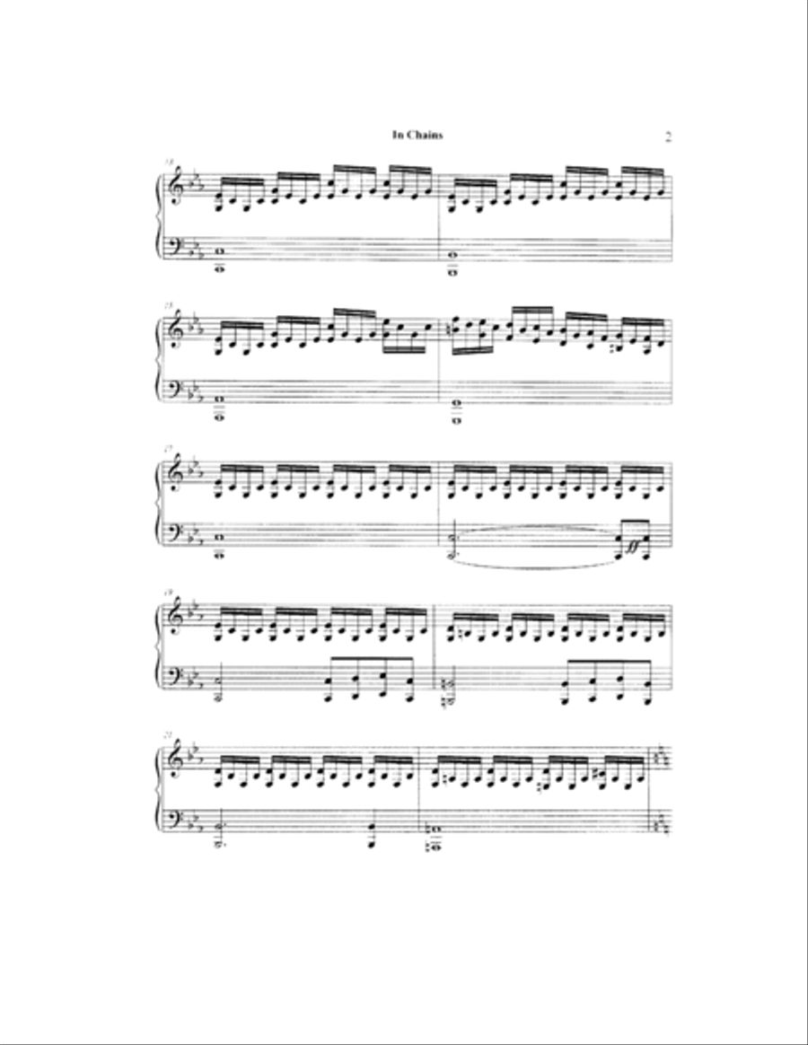 Chains Piano Solo scores gallery preview page 2
