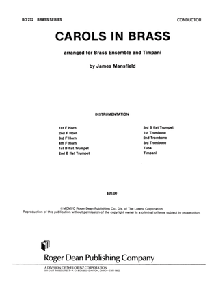 Book cover for Carols in Brass