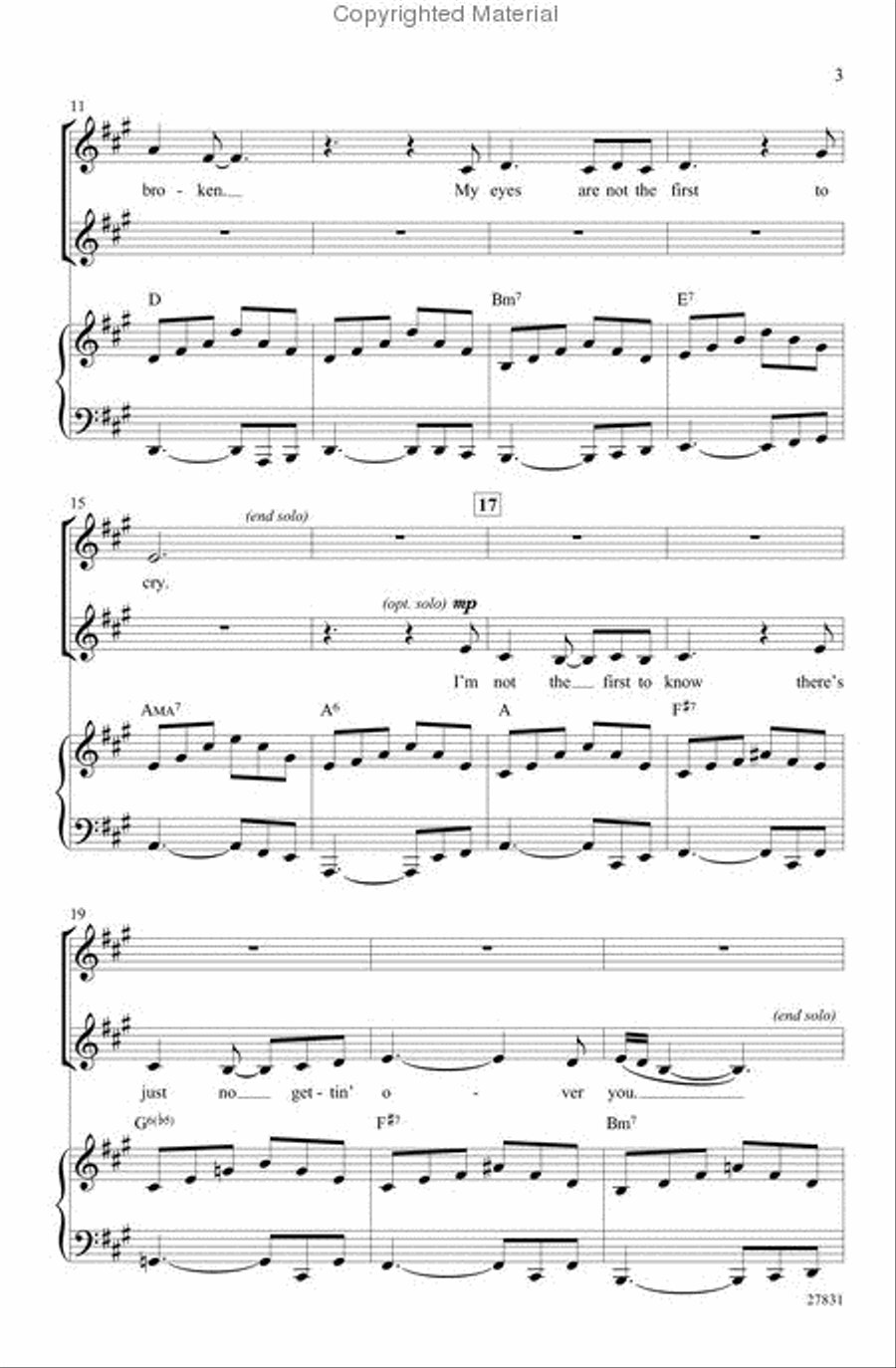 Hopelessly Devoted to You Women's Choir scores gallery preview page 3