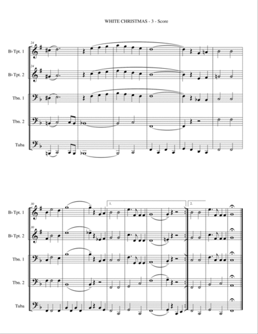 White Christmas Brass Ensemble scores gallery preview page 4