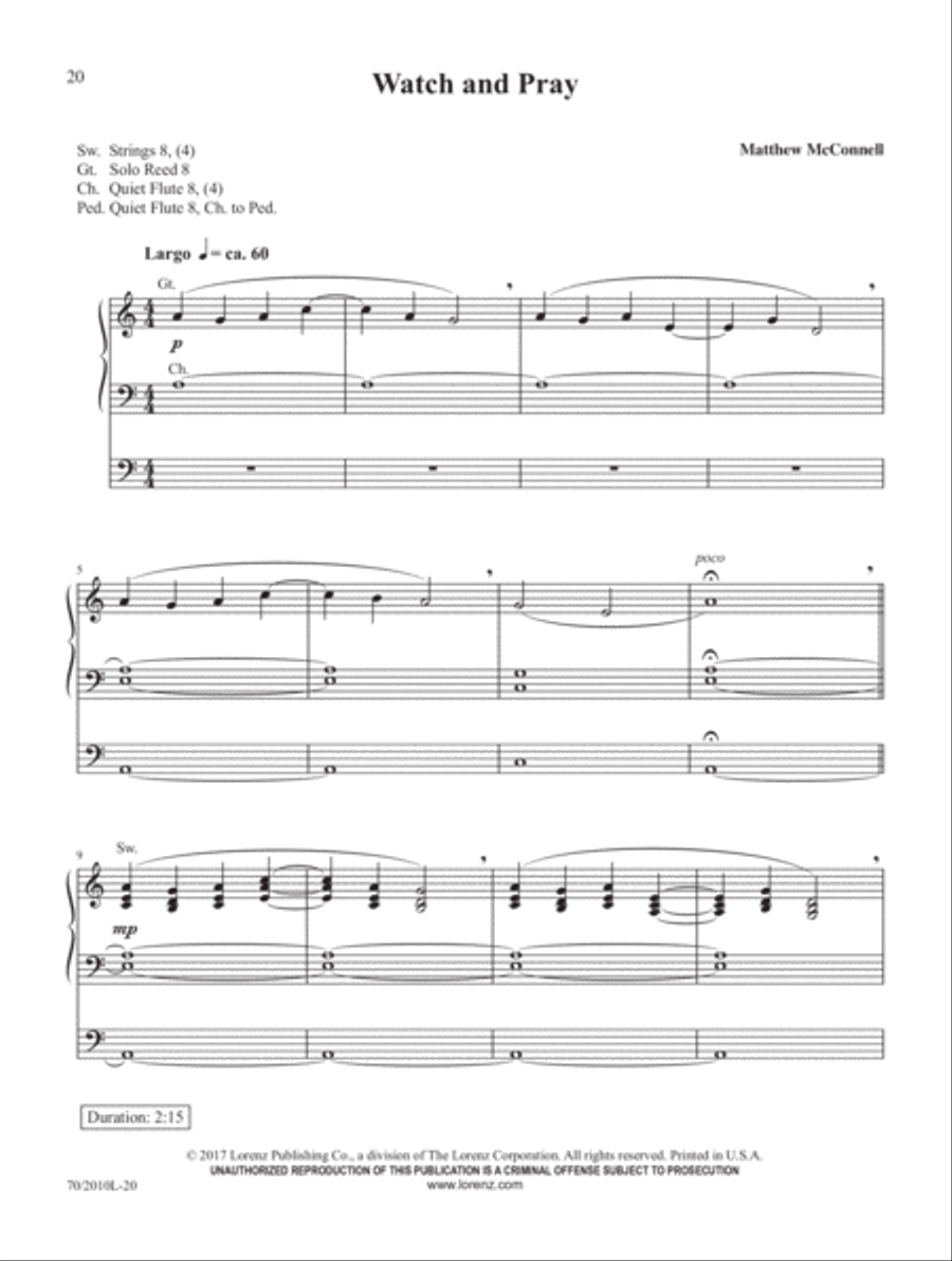 Forty Days & Forty Nights Organ Solo scores gallery preview page 9