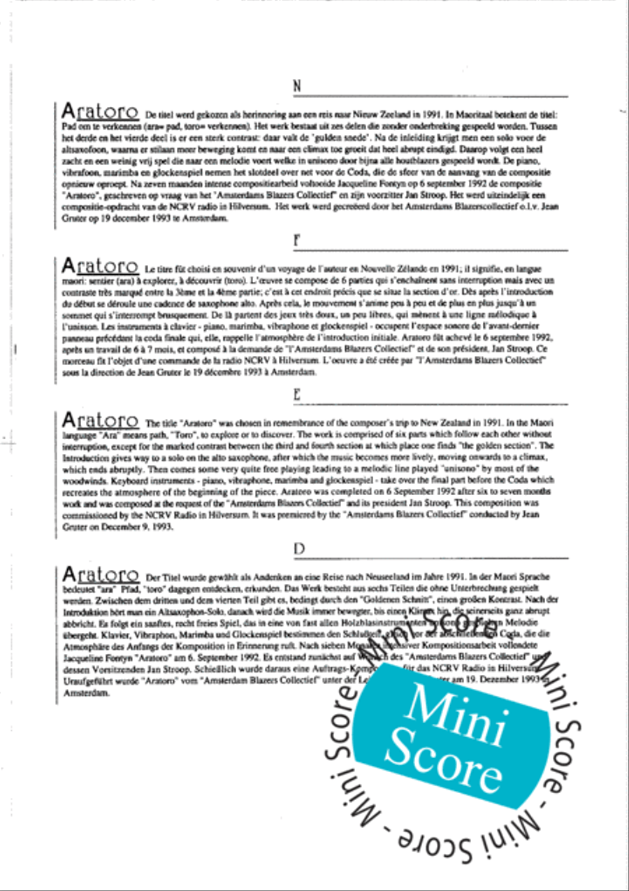 Aratoro I Aratoro I Concert Band scores gallery preview page 3