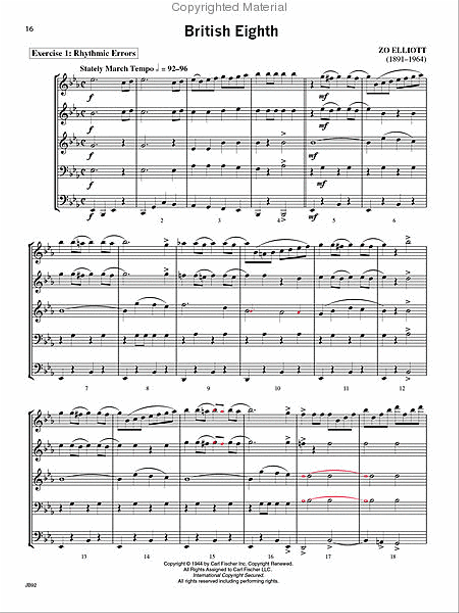 Error Detection - Teacher's Edition Concert Band Methods scores gallery preview page 2