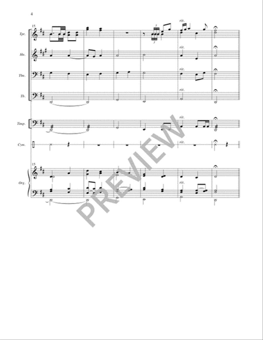 Praise, My Soul, the King of Heaven - Full Score and Parts 4-Part scores gallery preview page 5