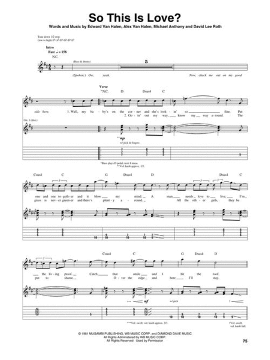 Van Halen – Fair Warning Electric Guitar scores gallery preview page 7