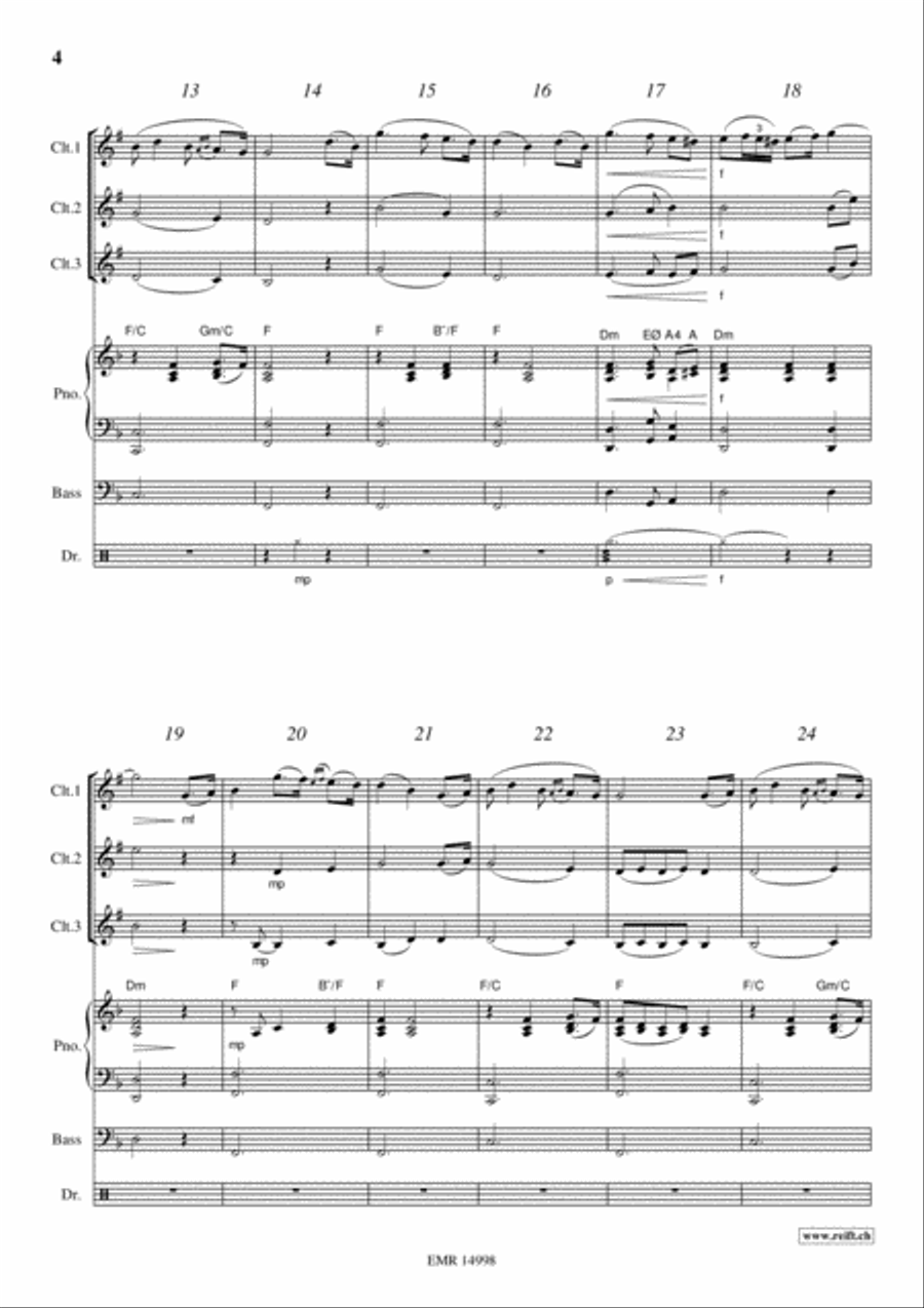 The Last Rose Of Summer Clarinet scores gallery preview page 4
