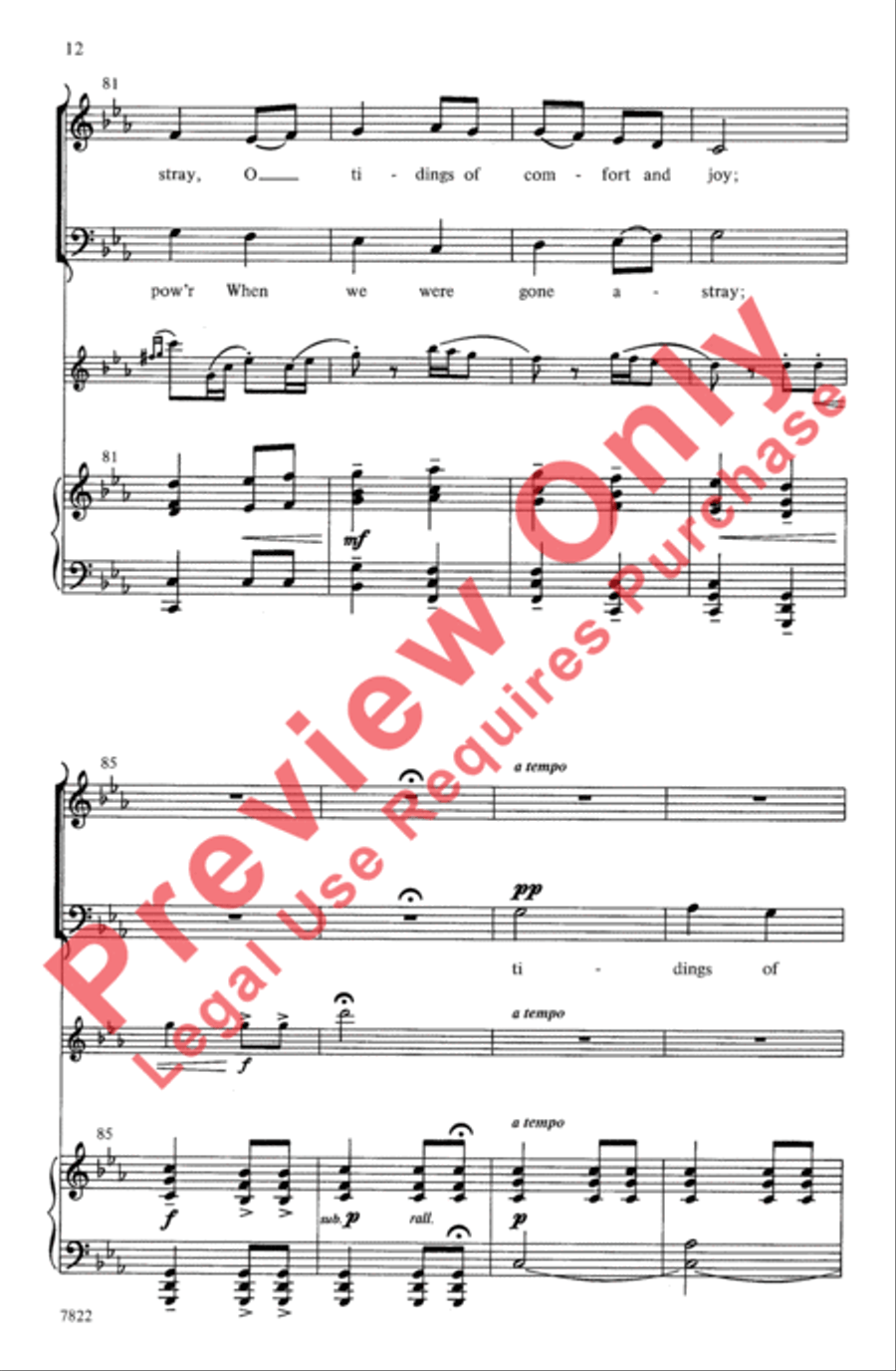 Joy: A Carol Cantata for Christmas 4-Part scores gallery preview page 12