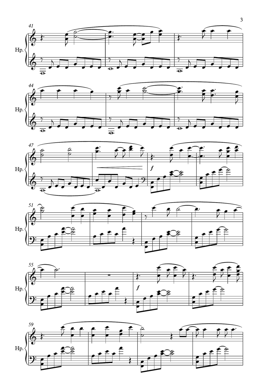 Cosmic Love Harp scores gallery preview page 3
