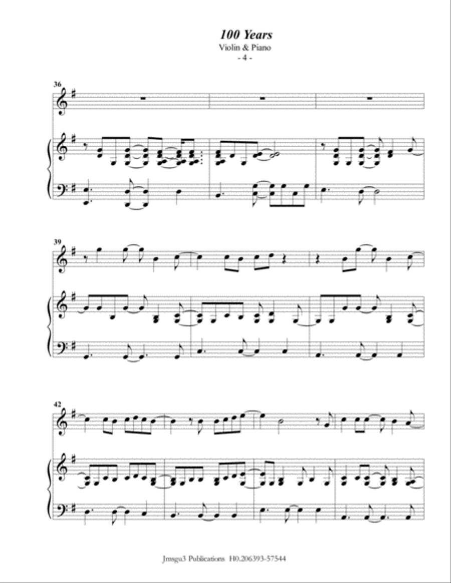100 Years Violin Solo scores gallery preview page 4