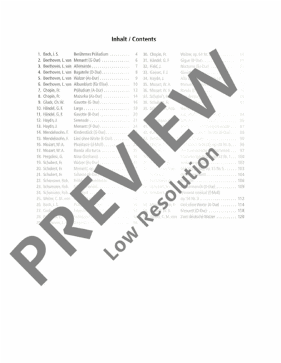 Beauties of Classical Music Piano Solo scores gallery preview page 4