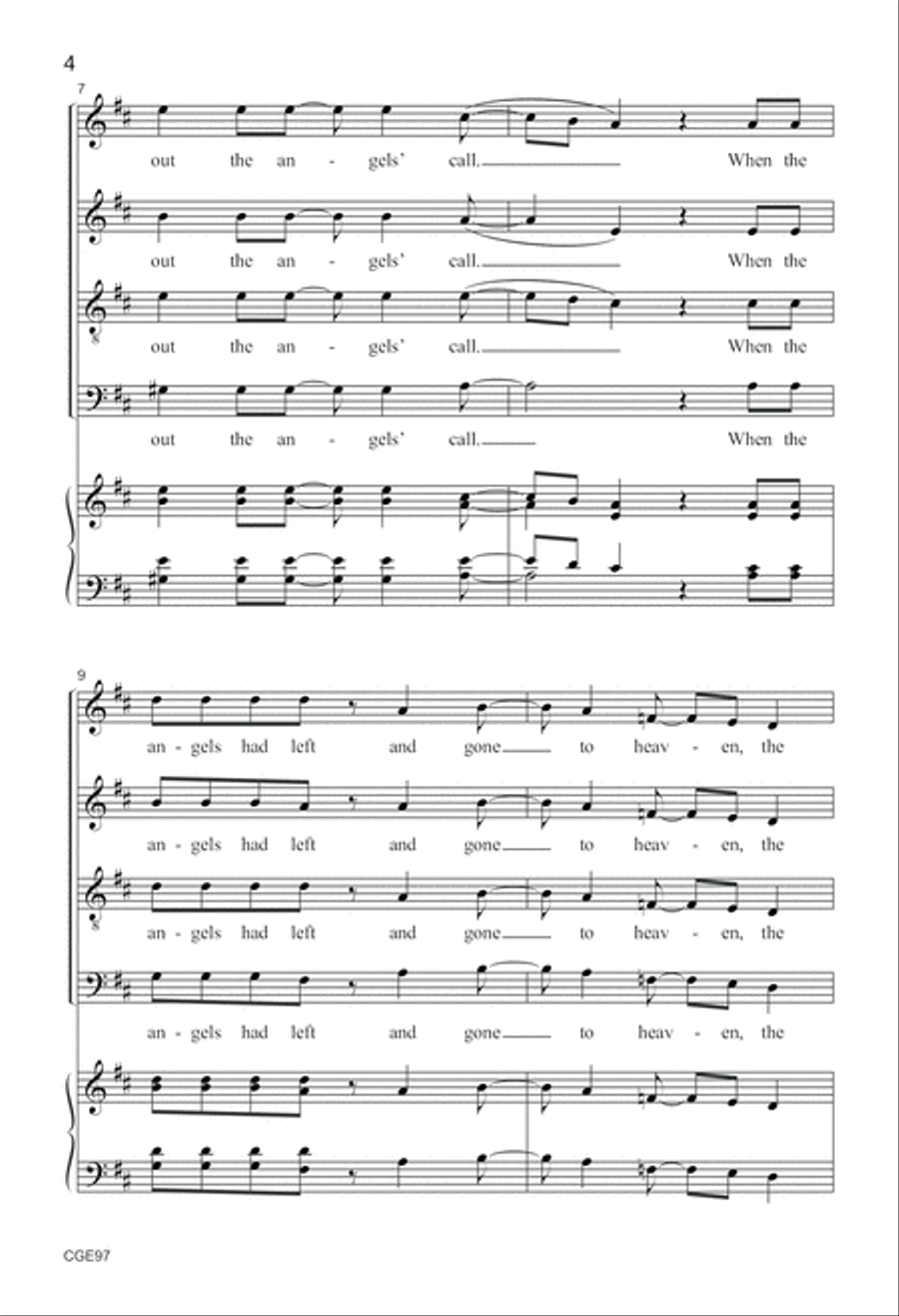 We're Goin' Up to Bethlehem! (SATB) 4-Part scores gallery preview page 5
