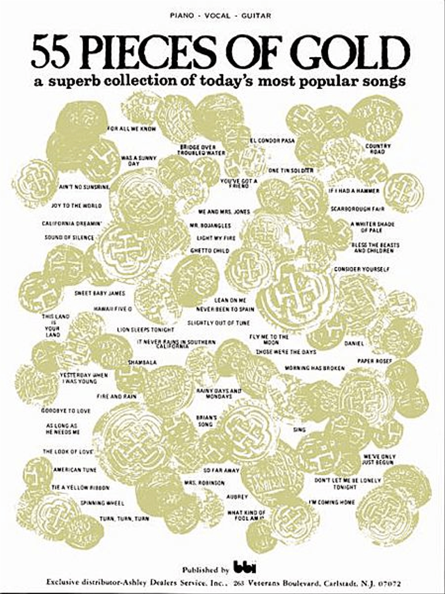 55 Pieces Of Gold Piano Vocal Guitar Ashley Piano, Vocal, Guitar scores gallery preview page 1